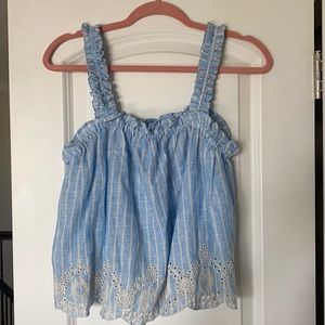 Zara embroidered top